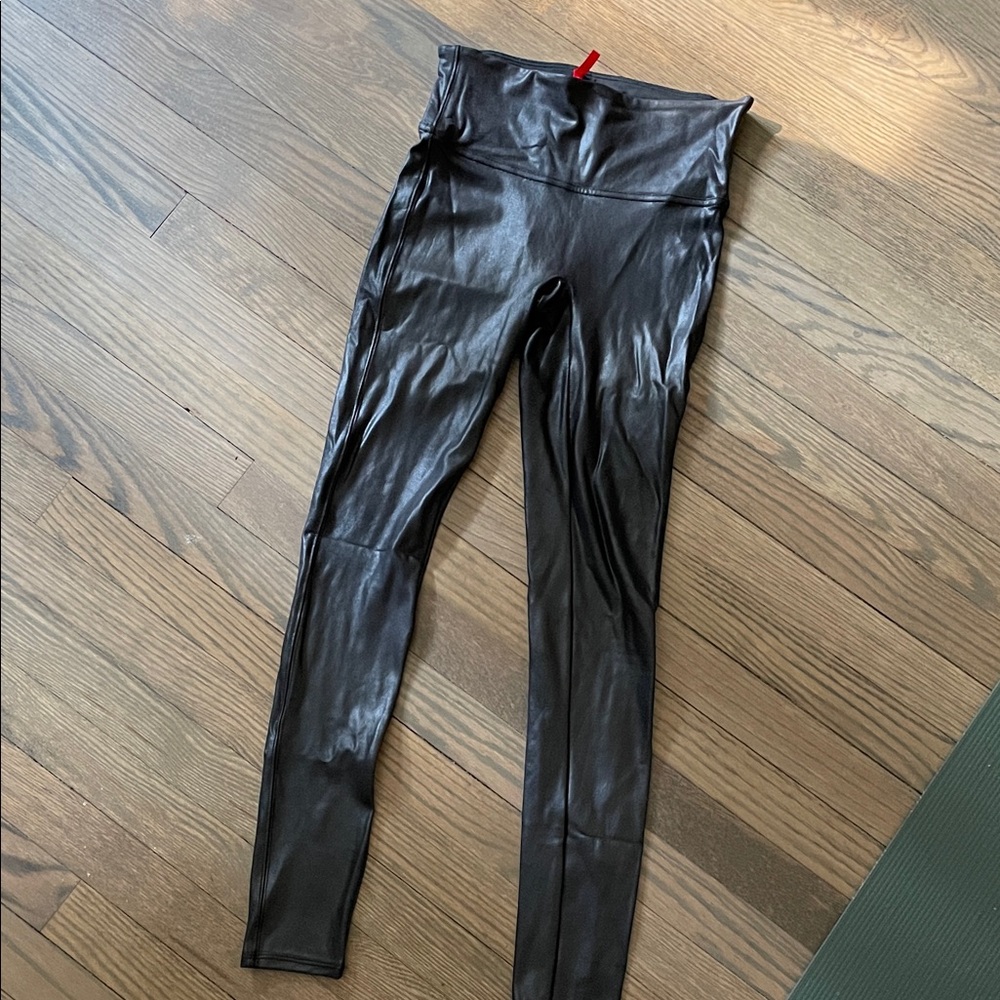 SPANX Shiny Black Leggings